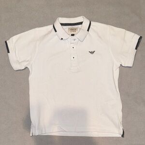 Giorgio Armani White Polo with Black Accents